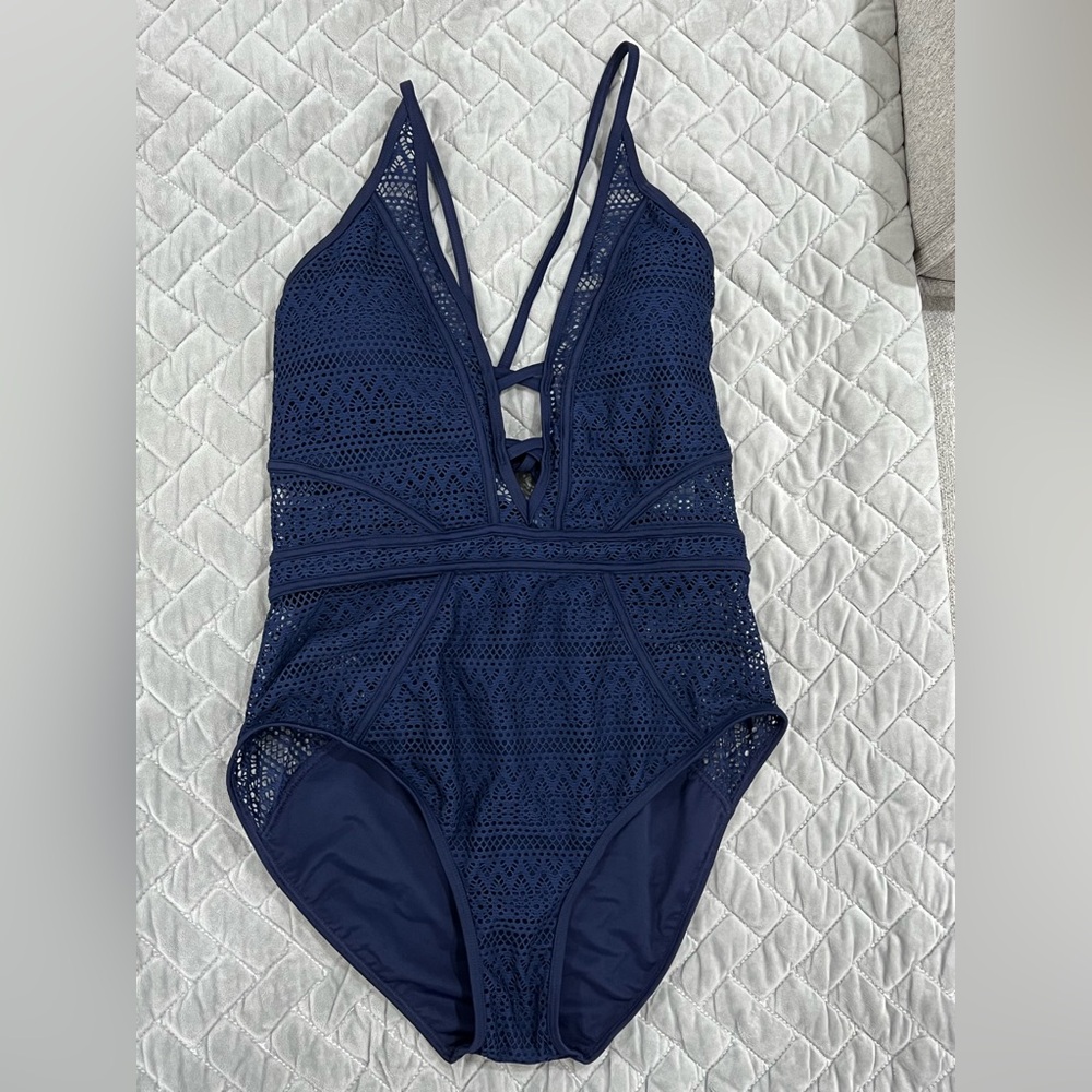 NWT Blue One Piece Bathing Suit Size L